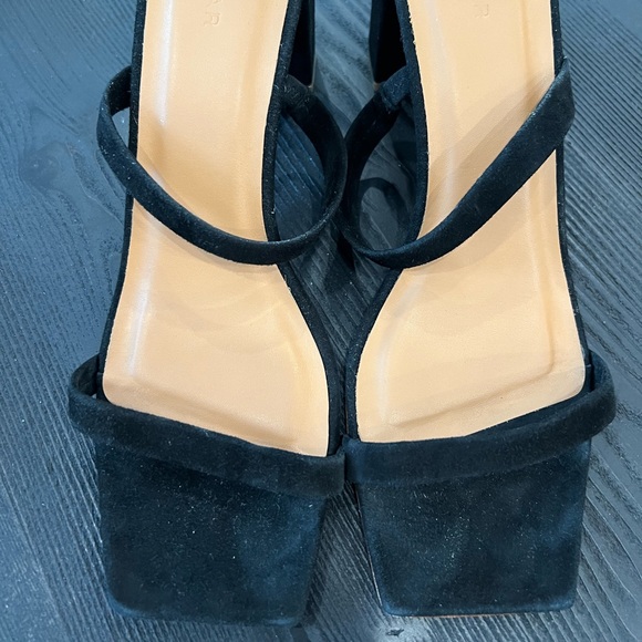 BY FAR TANYA BLACK SUEDE SANDAL - Picture 3 of 11